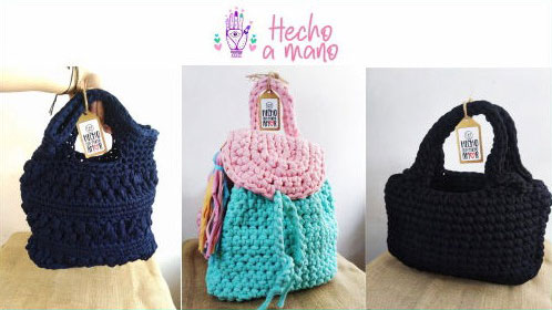 bolsos tejidos a mano