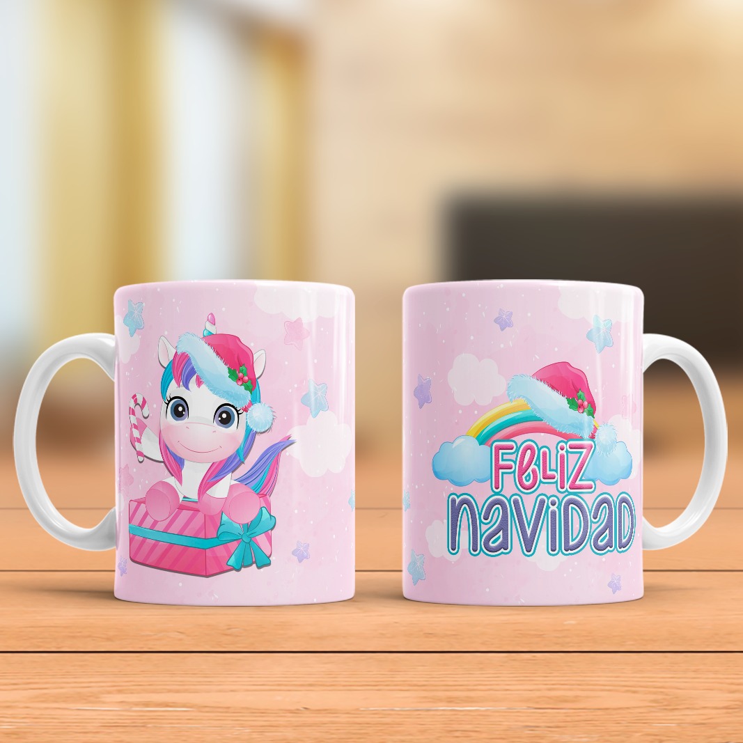 Mug feliz navidad poni